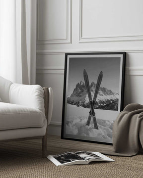 Crossed Skis Poster