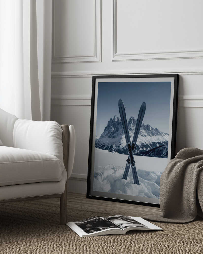 Crossed Skis Poster