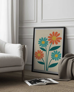 Boho Flowers Series No 8 Poster