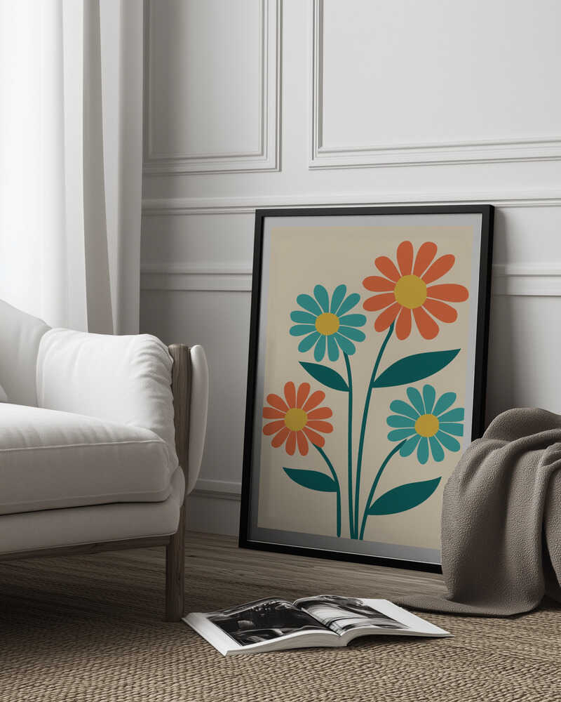 Boho Flowers Series No 8 Poster