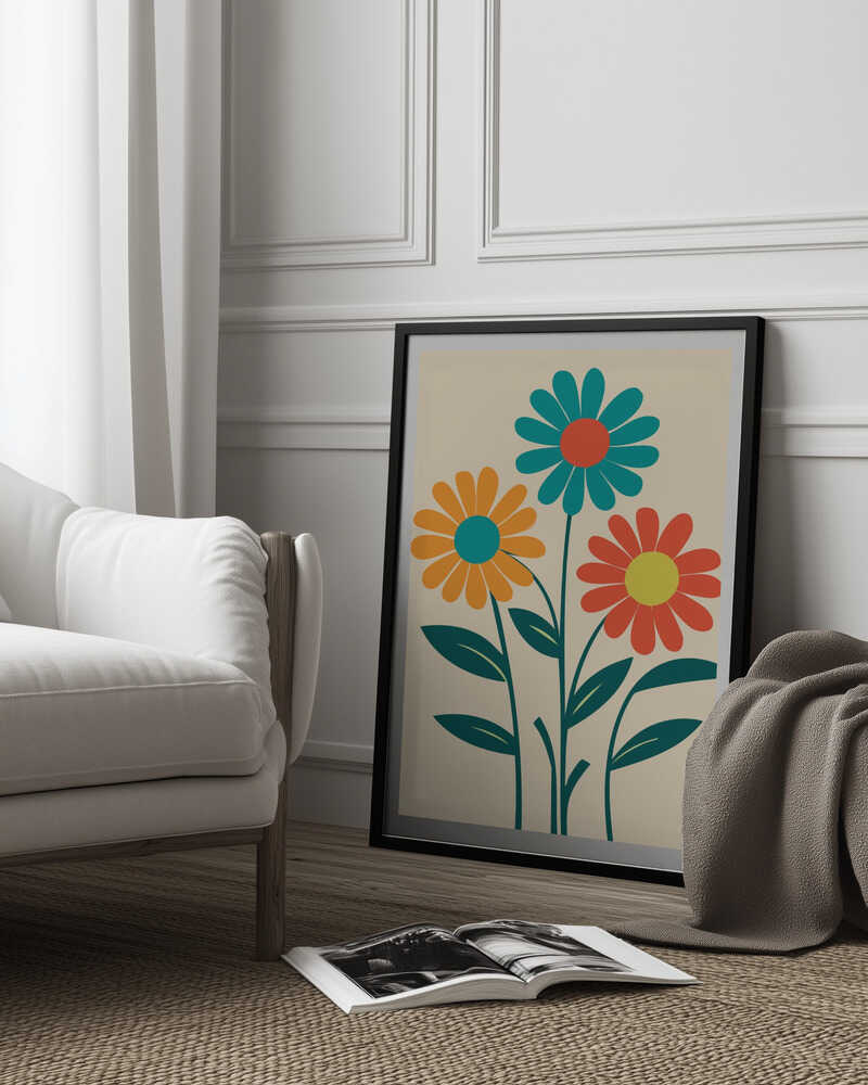 Boho Flowers Series No 9 Poster