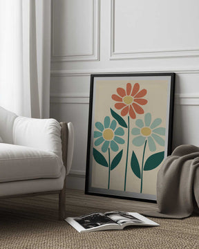 Boho Flowers Series No 6 Poster
