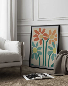 Boho Flowers Series No 2 Poster