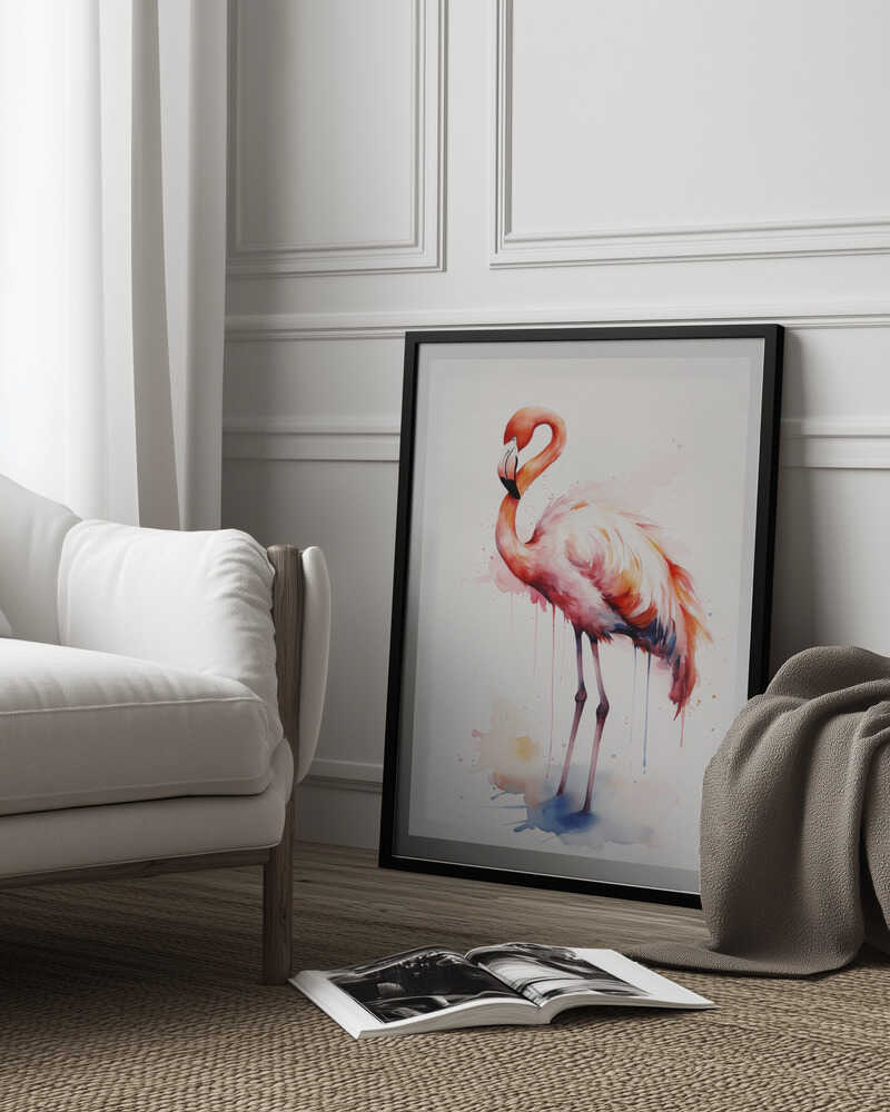 Flamingo Watercolor Poster