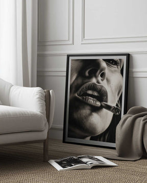 The Girl With the Burning Cigarette Poster