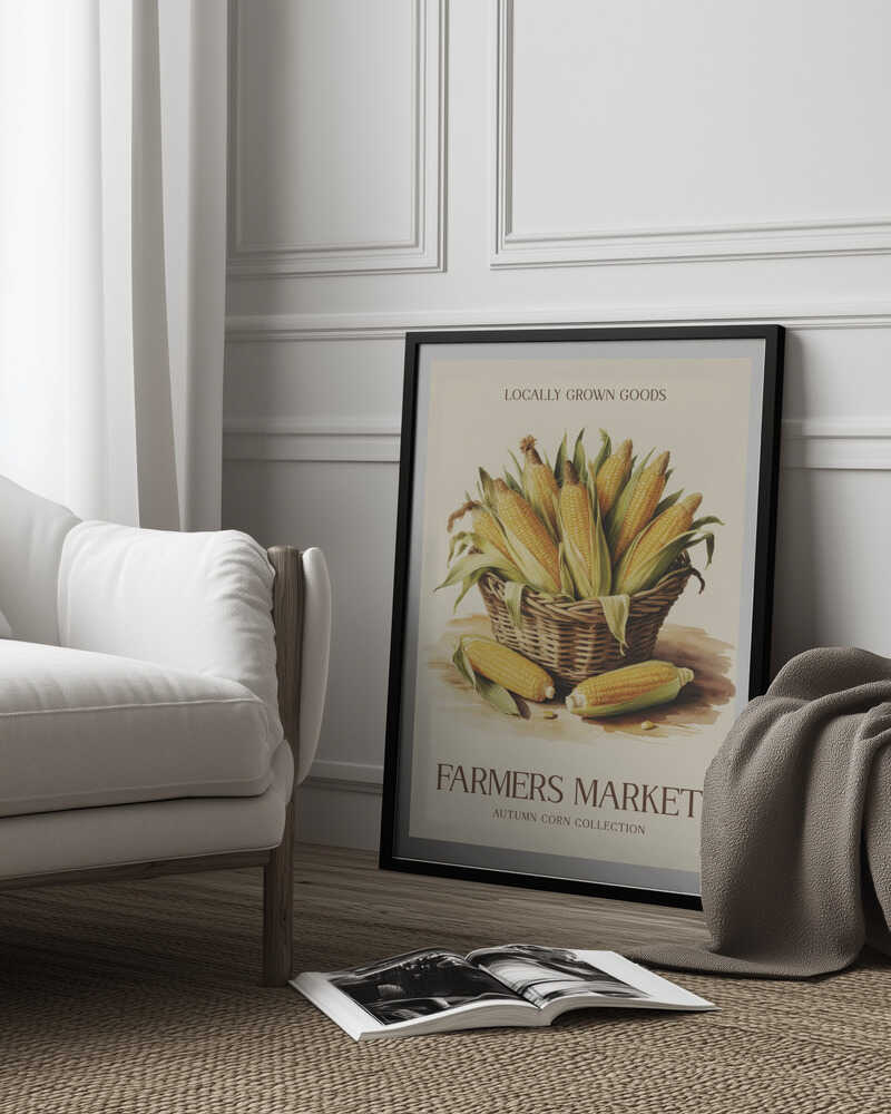 Farmers Market Corn Poster