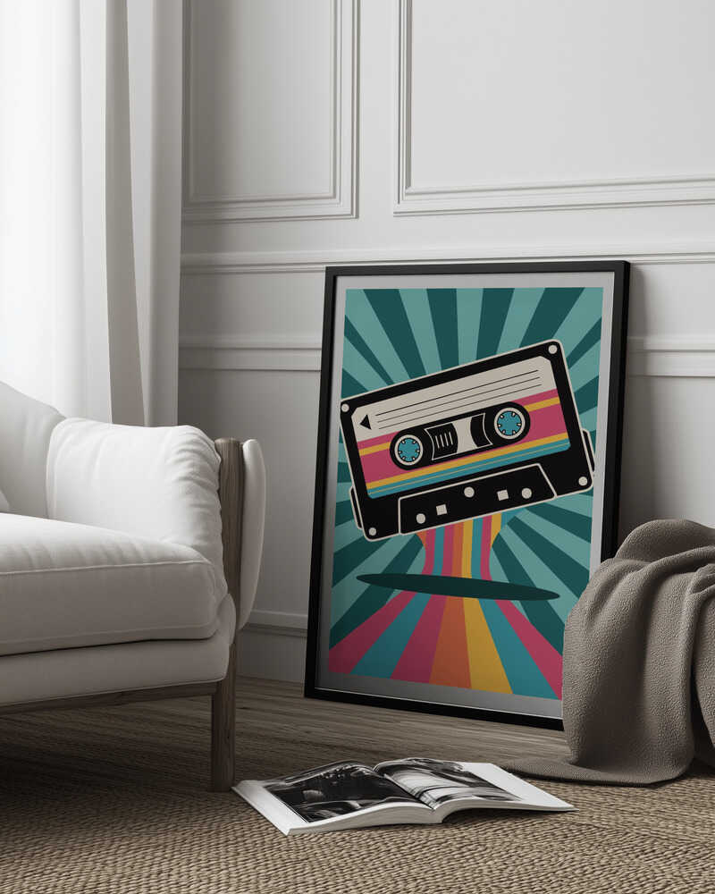 Colorful Cassette Poster