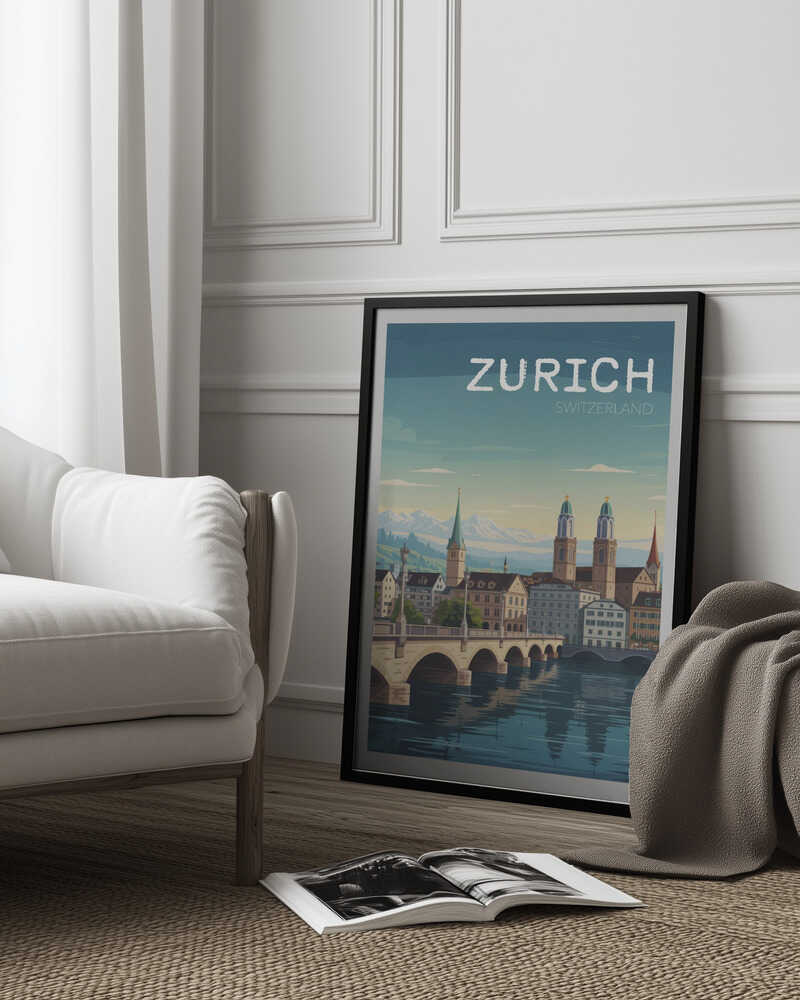 Zurich Travel Poster Poster