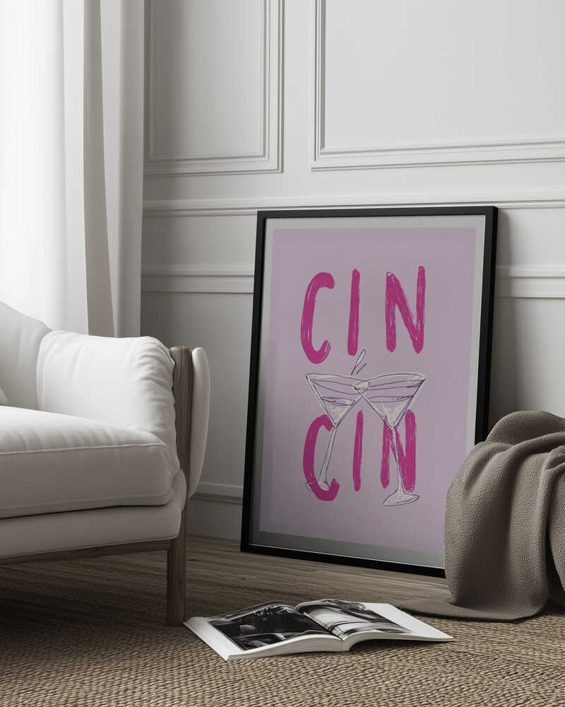 Cin Cin Pink Poster