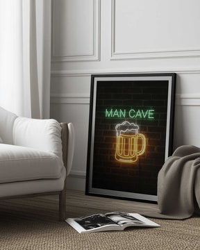 Man Cave Neon Sign No 2 Poster
