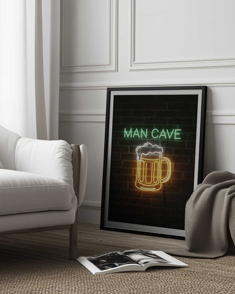 Man Cave Neon Sign No 2 Poster