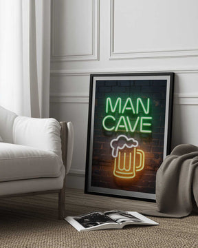 Man Cave Neon Sign No 3 Poster