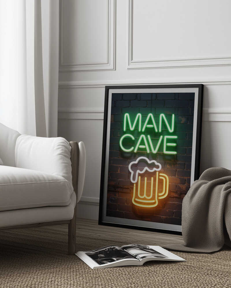 Man Cave Neon Sign No 3 Poster