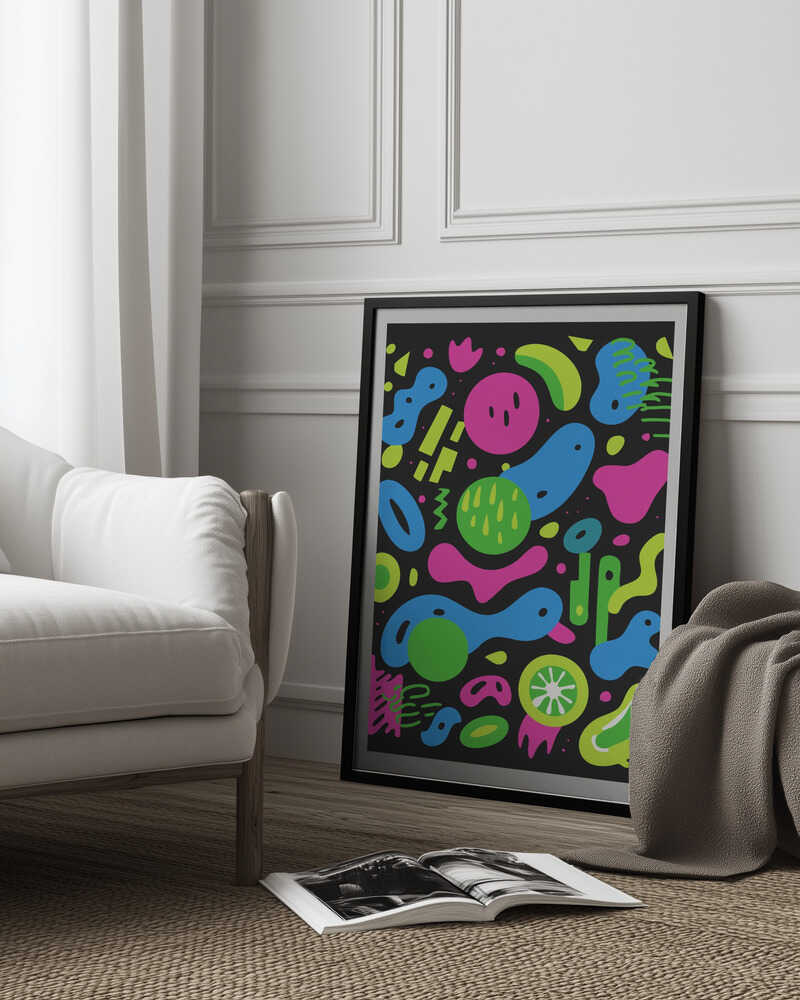 Neon Chaos Poster