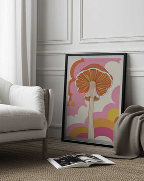 Retro Mushroom Poster