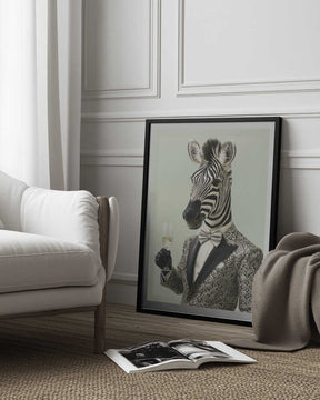 Zebra In Tuxedo Jacket Poster