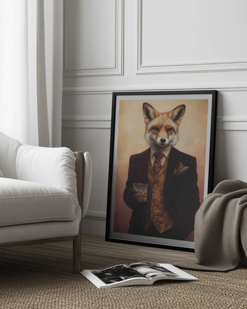 Fox In Velvet Suit Poster
