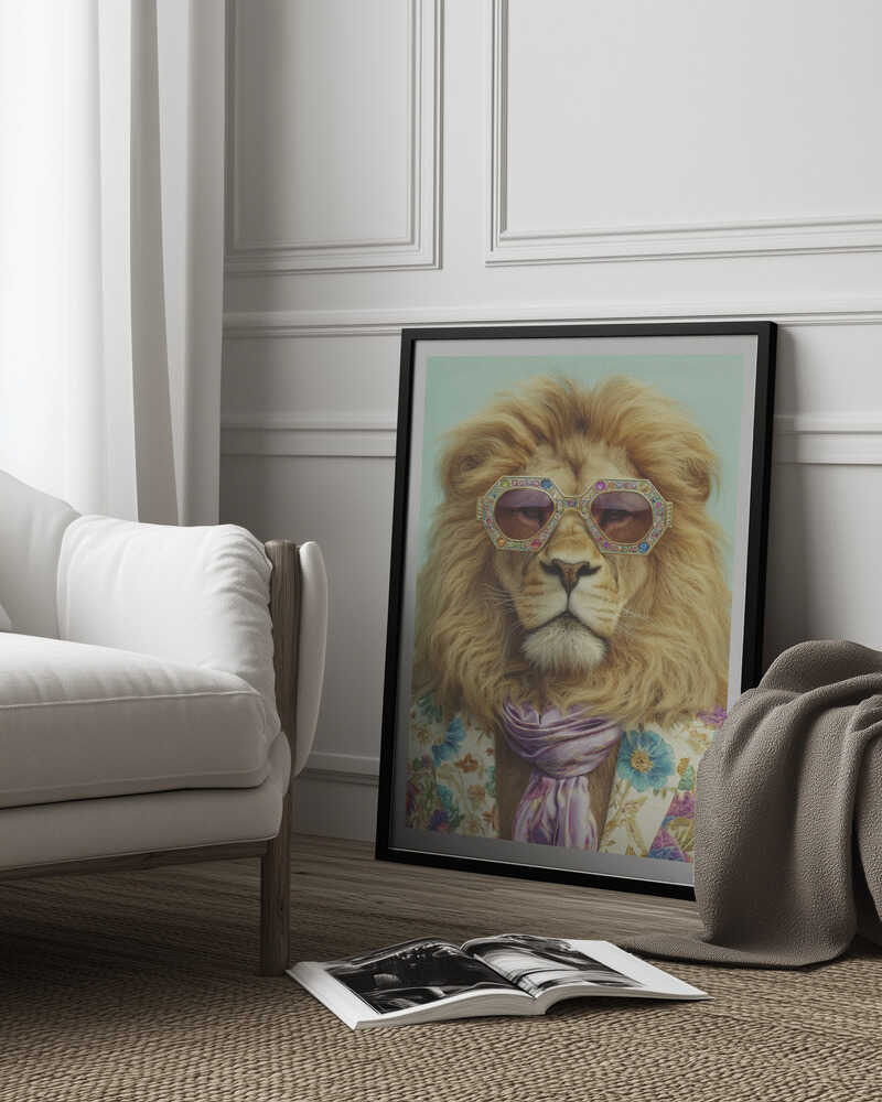 Groovy Lion Poster