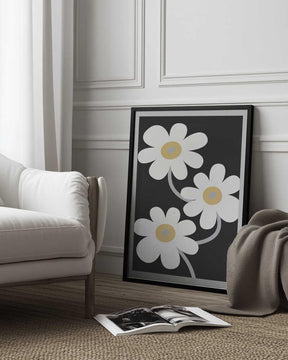 White Flowers In the Dark Poster