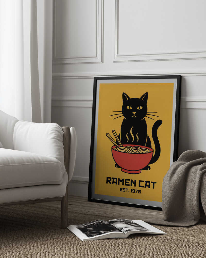 Ramen Cat No 5 Poster