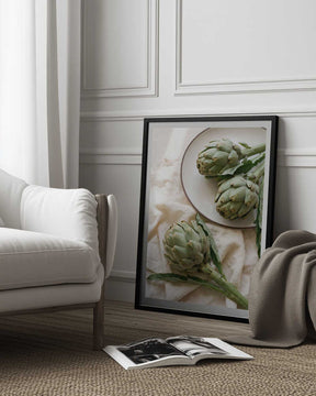 Three Fresh Artichokes Poster