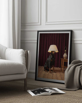 The Doberman Lamp Poster