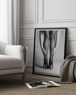 High Heels and Fishnet Stockings Poster
