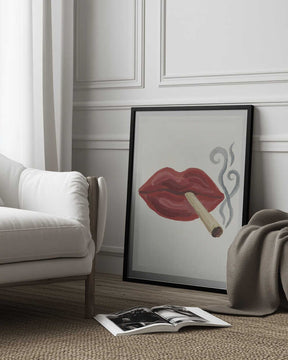 Smoking Lips Poster