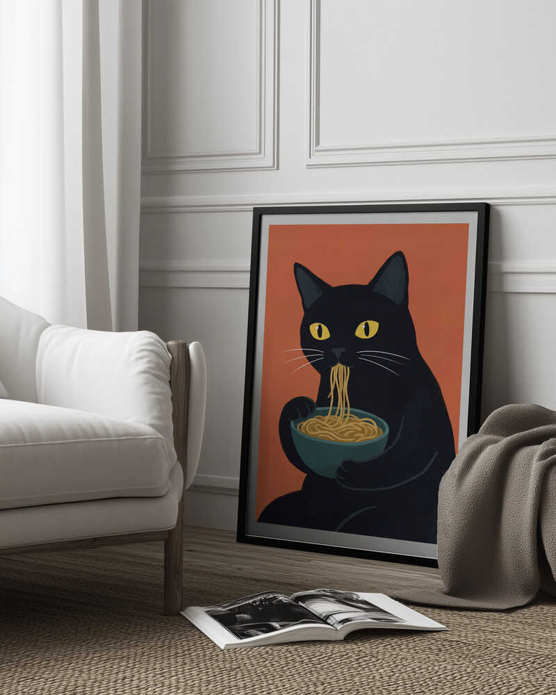 Noodle Cat No 1 Poster