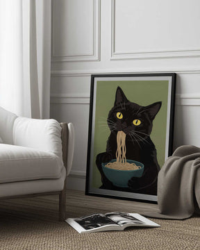 Noodle Cat No 4 Poster
