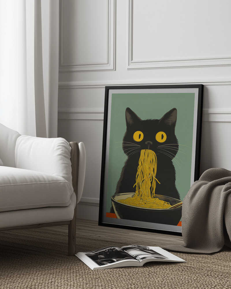 Noodle Cat No 5 Poster