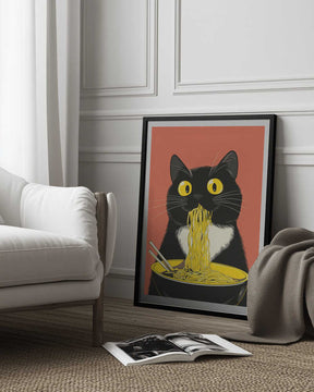 Noodle Cat No 6 Poster