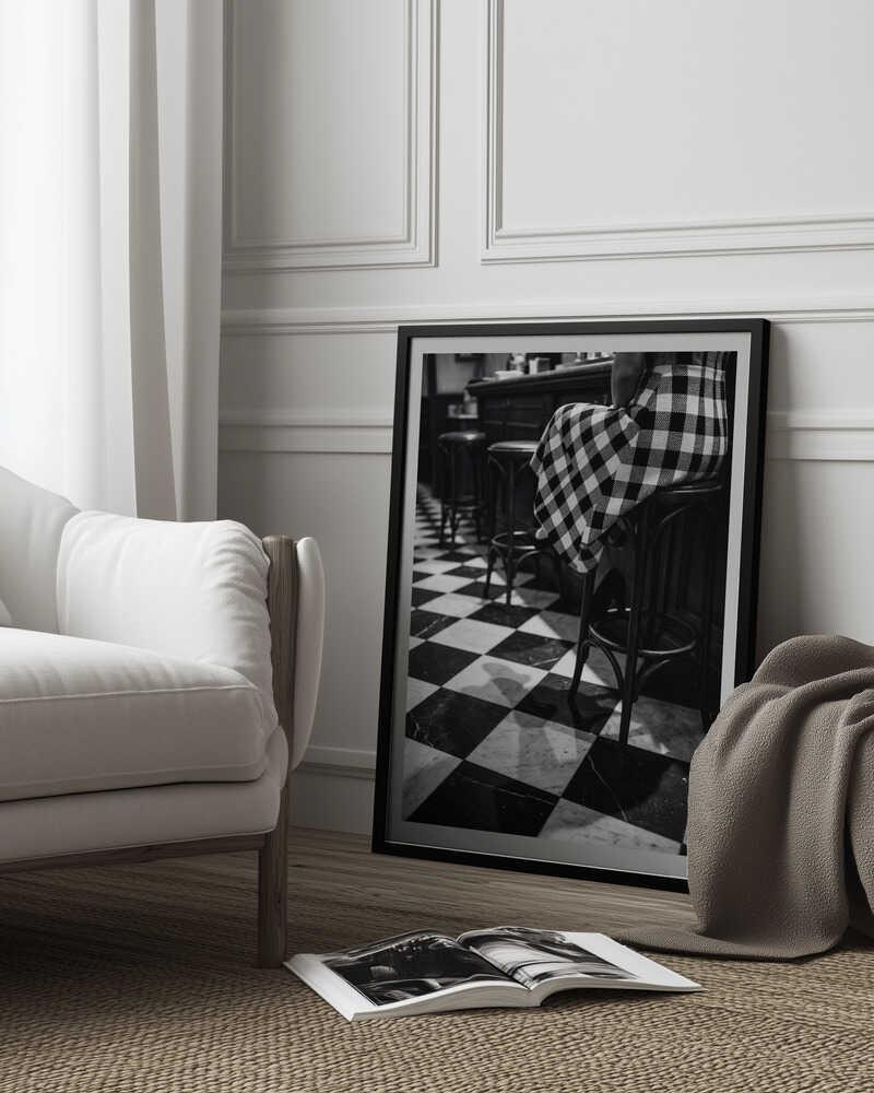 Checkered Pattern Bar Poster