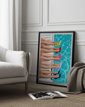 High Heels By the Pool Poster