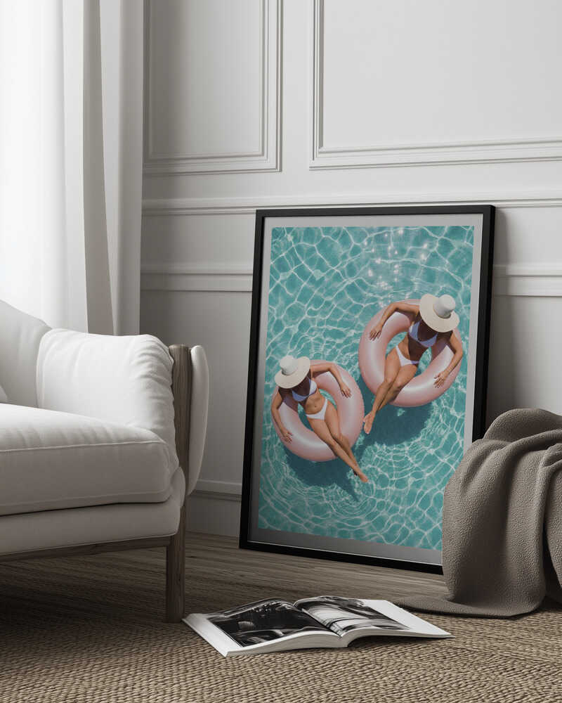 Floating In the Pool Poster