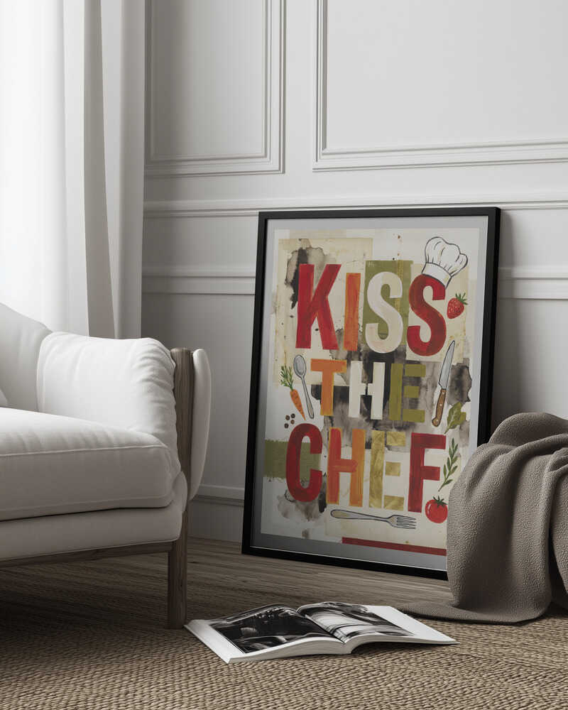 Kiss The Chef Kitchen Poster