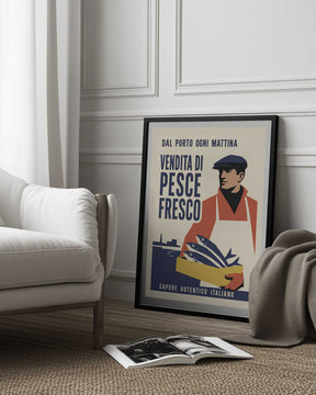Italian Fish Market Poster