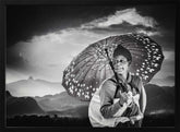 lady with umbrella Poster