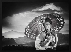 lady with umbrella Poster