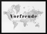 Vorfreude world map Poster