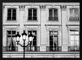 Paris Lamps Black And White Poster