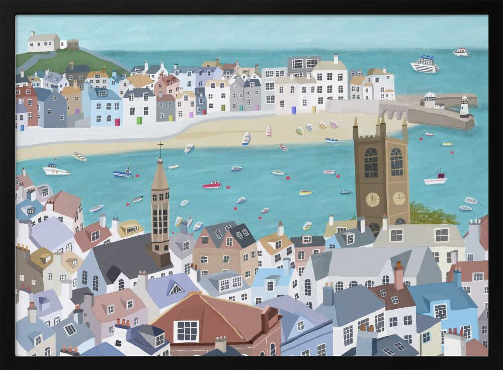 The Beautiful St Ives, Cornwall, UK by Artist Carla Daly Poster
