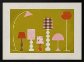 Mid Century Modern Lamps Poster