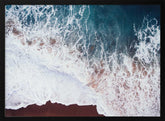 Ocean Waves Crashing On A Sandy Shore Poster