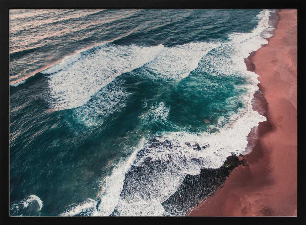 Breathtaking Aerial View Of Ocean Waves Poster