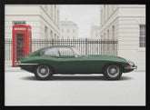 Classic Green Vintage Sports Car Poster