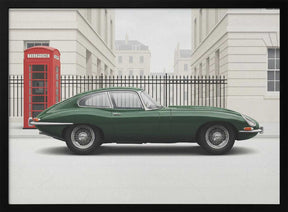 Classic Green Vintage Sports Car Poster