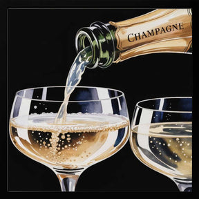 Pouring Champagne Poster