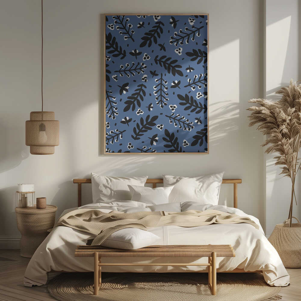 Leafy Nightscape Poster