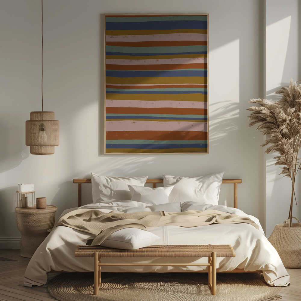 Earthy Stripes Flow Poster